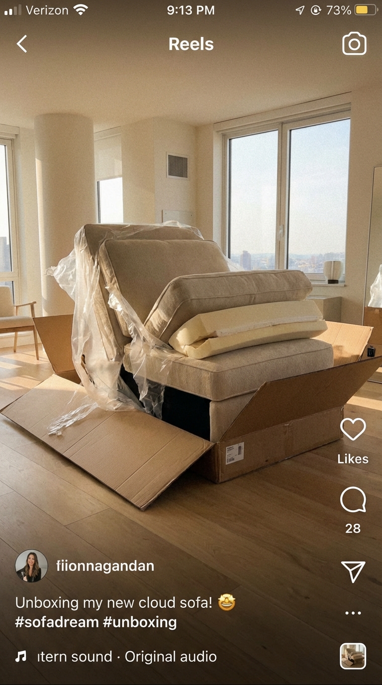 Vidéo virale Fenua Sofa — MEGA en 1 carton