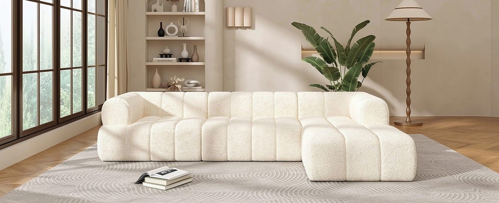 Sofa Savane Blanc-Creme - lifestyle