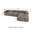 Sofa Savane - Dimensions (cm)