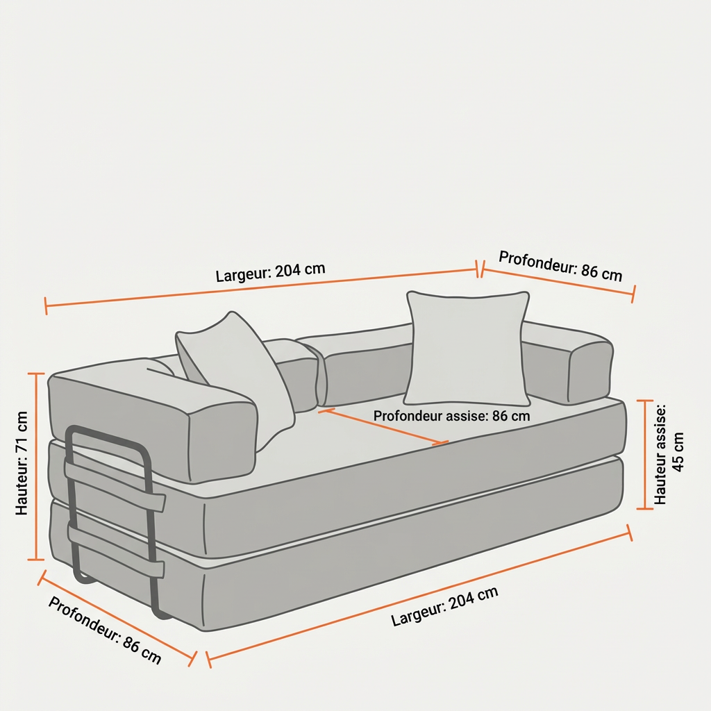 Sofa MEGA convertible – Confort lounge & modularité